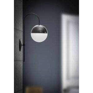 Mauro Ferretti aplique Darky street E14 19x31x51 cm negro blanco