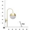Mauro Ferretti aplique Glamy street E14 19x31x51 cm oro blanco