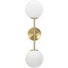 Mauro Ferretti aplique Glamy doble E14 15x21x55 cm oro blanco