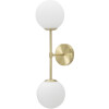 Mauro Ferretti aplique Glamy doble E14 15x21x55 cm oro blanco