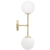 Mauro Ferretti aplique Glamy doble E14 15x21x55 cm oro blanco