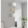 Mauro Ferretti aplique Glamy doble E14 15x21x55 cm oro blanco