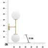 Mauro Ferretti aplique Glamy doble E14 15x21x55 cm oro blanco