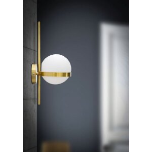 Mauro Ferretti aplique Glamy círculo E14 15x20x40 cm oro blanco