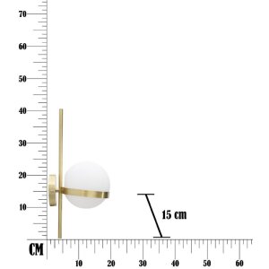 Mauro Ferretti aplique Glamy círculo E14 15x20x40 cm oro blanco