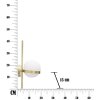 Mauro Ferretti aplique Glamy círculo E14 15x20x40 cm oro blanco
