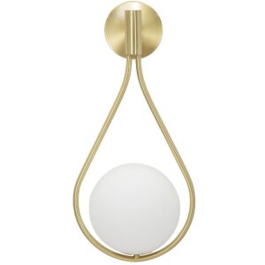 Aplique Mauro Ferretti Glamy Ablegen E14 24x20x52 cm blanco oro