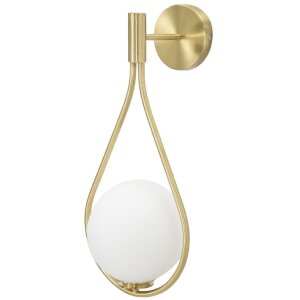 Aplique Mauro Ferretti Glamy Ablegen E14 24x20x52 cm blanco oro