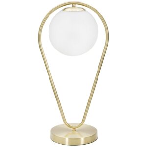 Mauro Ferretti Lámpara de mesa Glamy Ablegen E14 25x18x50 cm oro blanco