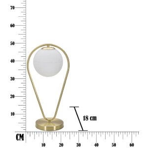 Mauro Ferretti Lámpara de mesa Glamy Ablegen E14 25x18x50 cm oro blanco