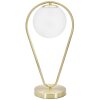 Mauro Ferretti Lámpara de mesa Glamy Ablegen E14 25x18x50 cm oro blanco