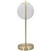Mauro Ferretti Lámpara de mesa Glamy Ablegen E14 25x18x50 cm oro blanco
