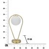 Mauro Ferretti Lámpara de mesa Glamy Ablegen E14 25x18x50 cm oro blanco