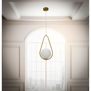 Mauro Ferretti Plafón Glamy Ablegen E14 24x20x46 cm blanco oro