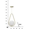 Mauro Ferretti Plafón Glamy Ablegen E14 24x20x46 cm blanco oro