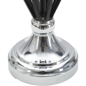 Mauro Ferretti Darky lámpara de mesa plata E27 Ø 28x56 cm negro plata