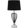 Mauro Ferretti Darky lámpara de mesa plata E27 Ø 28x56 cm negro plata