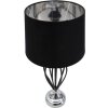 Mauro Ferretti Darky lámpara de mesa plata E27 Ø 28x56 cm negro plata