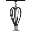 Mauro Ferretti Darky lámpara de mesa plata E27 Ø 28x56 cm negro plata