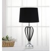 Mauro Ferretti Darky lámpara de mesa plata E27 Ø 28x56 cm negro plata