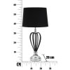 Mauro Ferretti Darky lámpara de mesa plata E27 Ø 28x56 cm negro plata