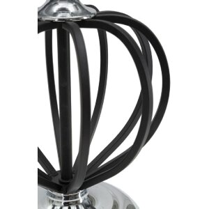 Mauro Ferretti Darky lámpara de mesa plata E27 Ø 28x44,5 cm negro plata