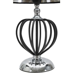 Mauro Ferretti Darky lámpara de mesa plata E27 Ø 28x44,5 cm negro plata