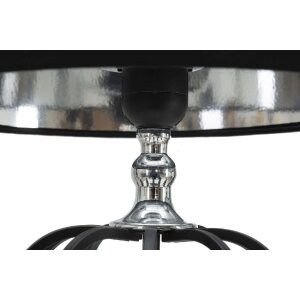 Mauro Ferretti Darky lámpara de mesa plata E27 Ø 28x44,5 cm negro plata