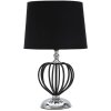 Mauro Ferretti Darky lámpara de mesa plata E27 Ø 28x44,5 cm negro plata