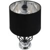 Mauro Ferretti Darky lámpara de mesa plata E27 Ø 28x44,5 cm negro plata