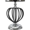 Mauro Ferretti Darky lámpara de mesa plata E27 Ø 28x44,5 cm negro plata