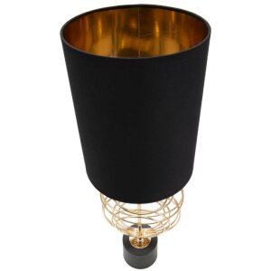 Mauro Ferretti Circly lámpara de mesa E27 Ø 22,5x65 cm oro negro
