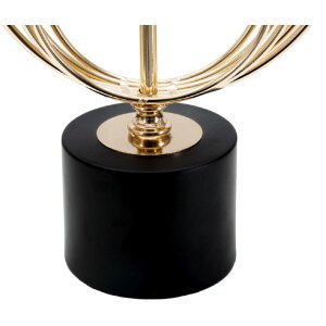 Mauro Ferretti Circly lámpara de mesa E27 Ø 22,5x65 cm oro negro