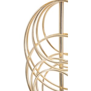Mauro Ferretti Circly lámpara de mesa E27 Ø 22,5x65 cm oro negro