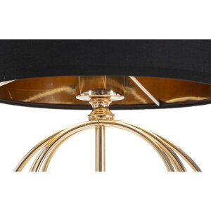 Mauro Ferretti Circly lámpara de mesa E27 Ø 22,5x65 cm oro negro