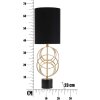 Mauro Ferretti Circly lámpara de mesa E27 Ø 22,5x65 cm oro negro