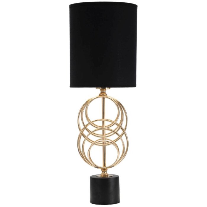 Mauro Ferretti Circly lámpara de mesa E27 Ø 20x58,5 cm oro negro