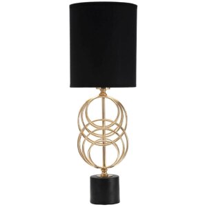 Mauro Ferretti Circly lámpara de mesa E27 Ø 20x58,5 cm oro negro