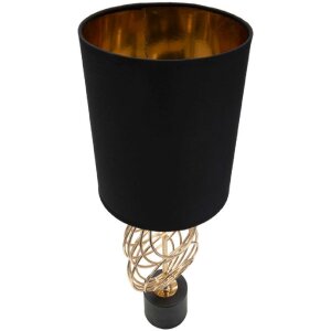 Mauro Ferretti Circly lámpara de mesa E27 Ø 20x58,5 cm oro negro