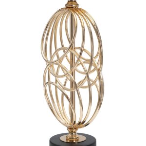 Mauro Ferretti Circly lámpara de mesa E27 Ø 20x58,5 cm oro negro
