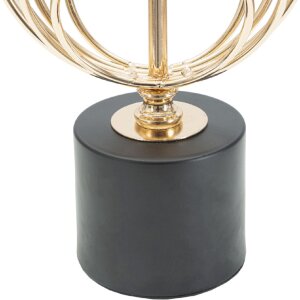 Mauro Ferretti Circly lámpara de mesa E27 Ø 20x58,5 cm oro negro