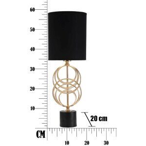 Mauro Ferretti Circly lámpara de mesa E27 Ø 20x58,5 cm oro negro