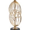 Mauro Ferretti Circly lámpara de mesa E27 Ø 20x58,5 cm oro negro