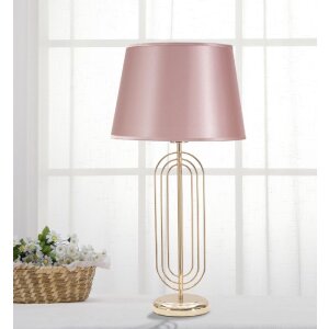 Mauro Ferretti lámpara de mesa Krista E27 Ø 33x64 cm oro rosa