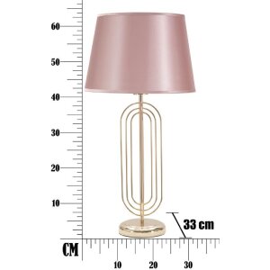 Mauro Ferretti lámpara de mesa Krista E27 Ø 33x64 cm oro rosa