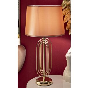 Mauro Ferretti lámpara de mesa Krista E27 Ø 28x55 cm oro rosa