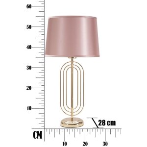 Mauro Ferretti lámpara de mesa Krista E27 Ø 28x55 cm oro rosa