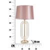 Mauro Ferretti lámpara de mesa Krista E27 Ø 28x55 cm oro rosa