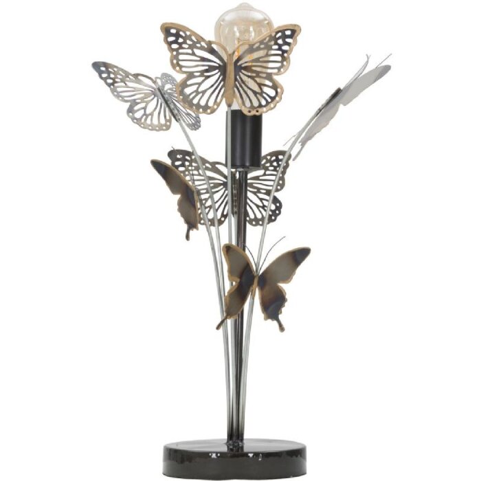 Mauro Ferretti lámpara de mesa mariposas E27 Ø 32x47 cm multicolor