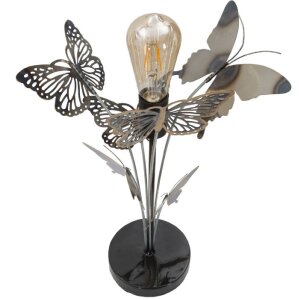 Mauro Ferretti lámpara de mesa mariposas E27 Ø 32x47 cm multicolor
